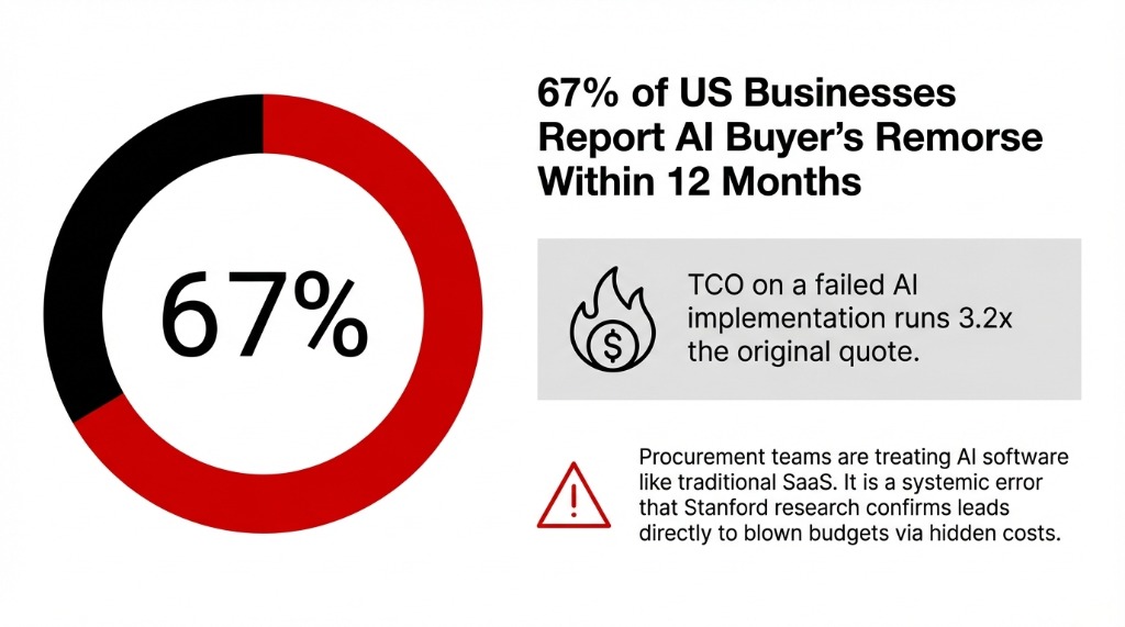 67 percent of US businesses regret AI vendor choice