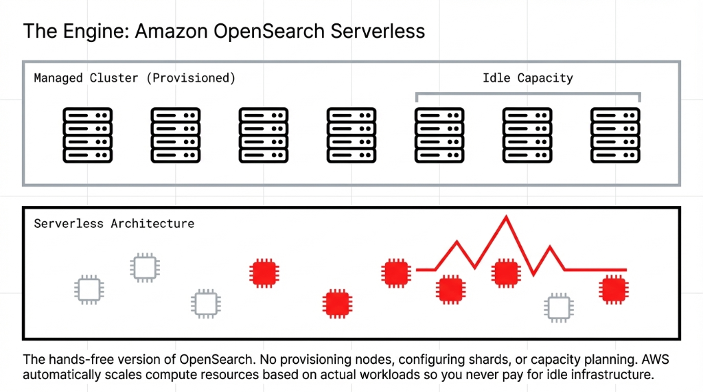 The Engine Amazon OpenSearch Serverless Managed Cluster vs Serverless Architecture