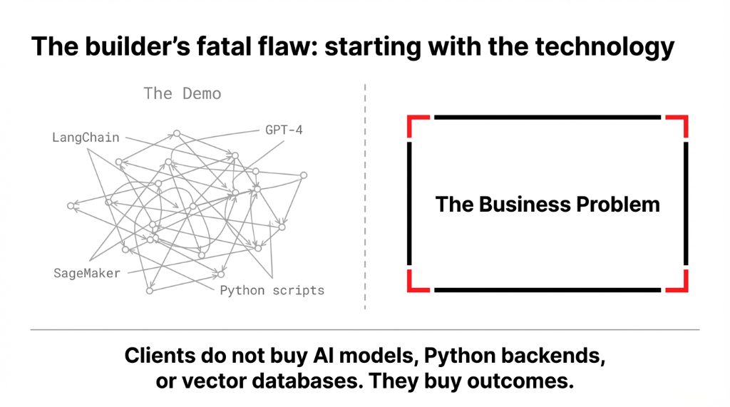 The builders fatal flaw diagram starting with technology versus business problem