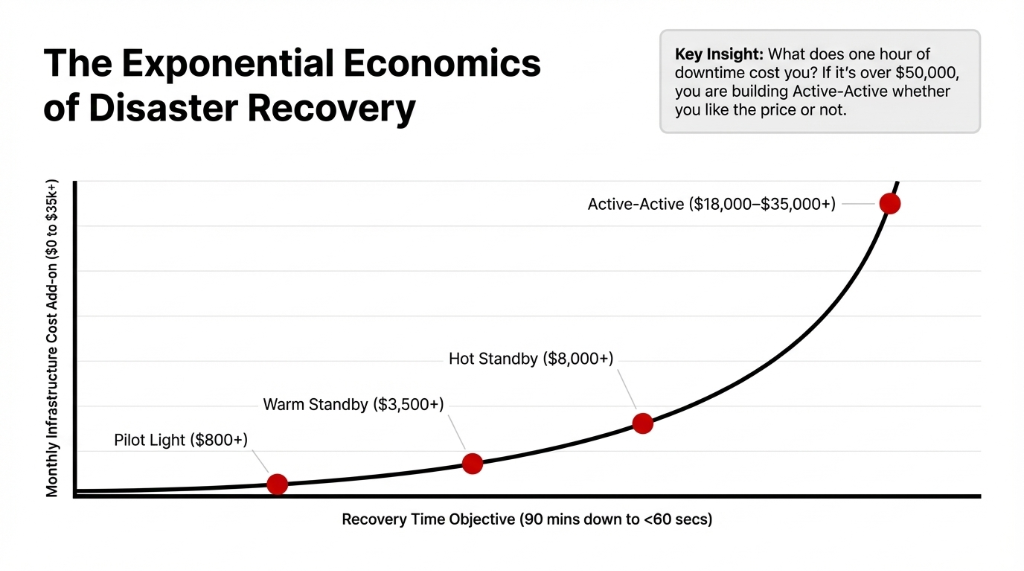 The Exponential Economics of Disaster Recovery RTO curve vs Infrastructure Cost Monthly