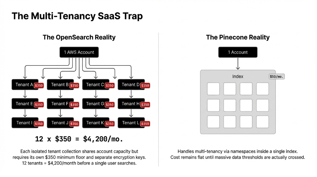 The Multi-Tenancy SaaS Trap 12 isolated tenant collections on OpenSearch