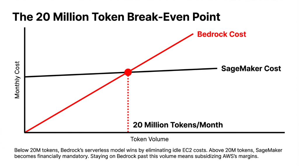 The 20 Million Token Break-Even Point: Bedrock Cost vs SageMaker Cost