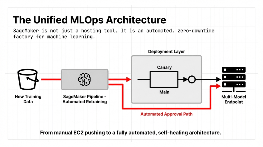 The Unified MLOps Architecture Sagemaker Flowchart