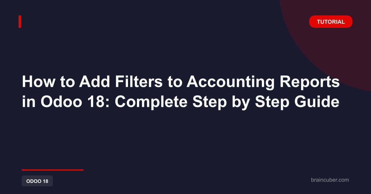 How to Add Filters to Accounting Reports in Odoo 18: Complete Step by Step Guide
