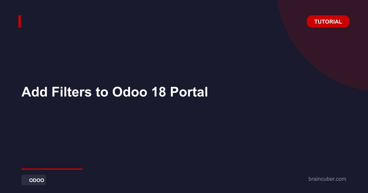 How to Add a Filter Option in Odoo 18 Website Portal